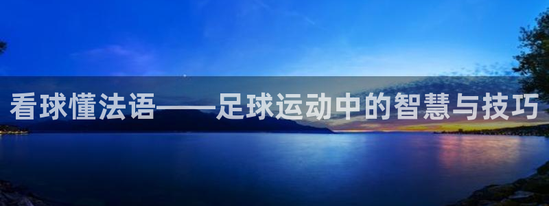 球王会体育：看球懂法语——足球运动中的智慧与技巧